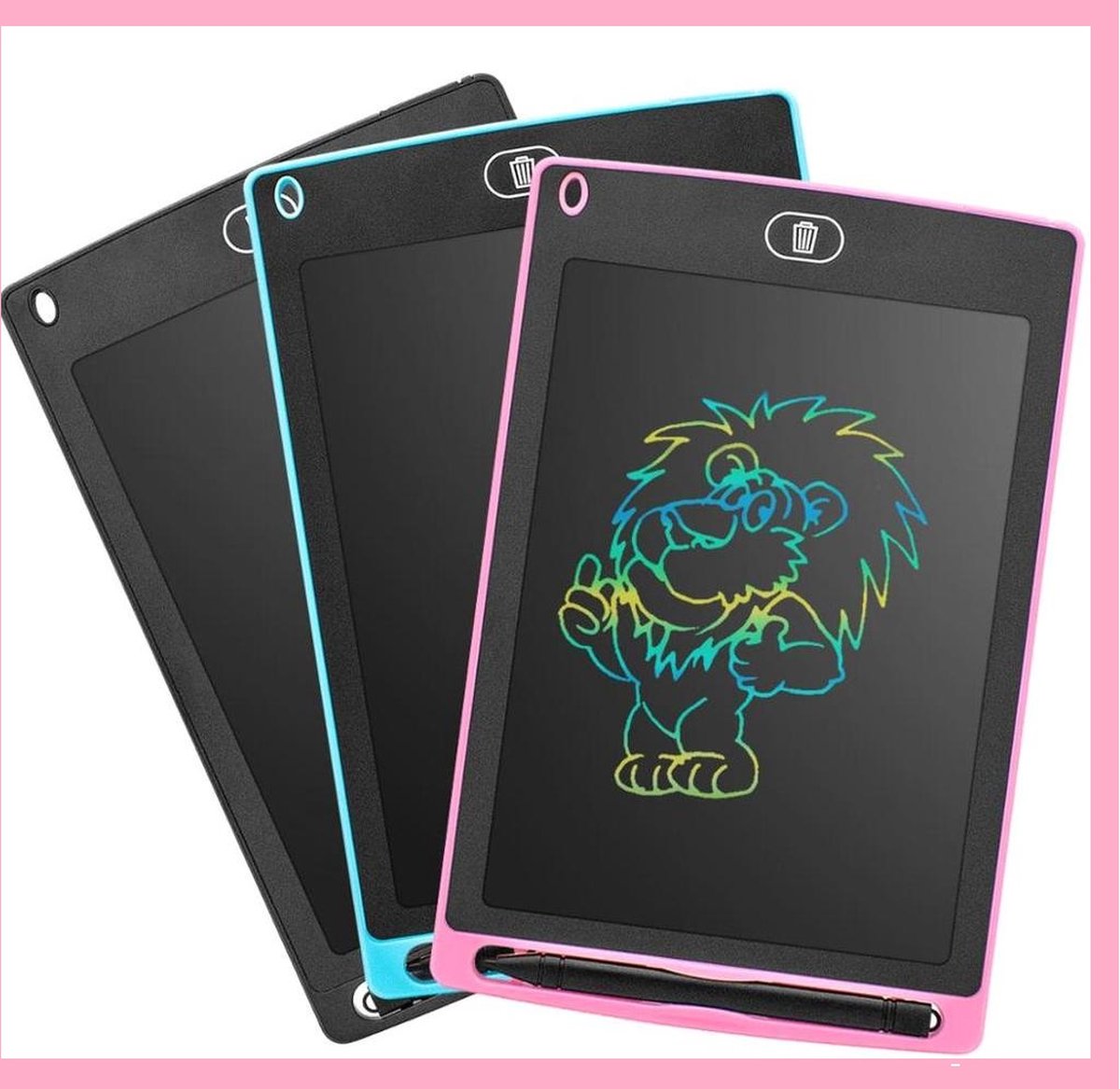 LCD - ROZE kleuren tekenbord kinderen | tekentablet | educatief | creatief | speelgoed voor onderweg | drawing tablet kids | children drawing tab | creative